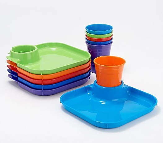 GreatPlate 12-Piece Square Food and Beverage Serving Set