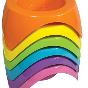 Great Plate 6 Great Coasters (Brights) Beach Sand Coasters Drink Cup Holder, Beach Vacation Accessories, Coaster Holder for Drinks, Dishwasher Safe, Reusable Heavy Duty Plastic, BPA Free