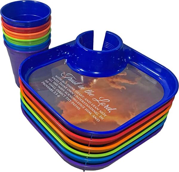 GreatPlate 12-Piece Square Food and Beverage Serving Set - Faith Based